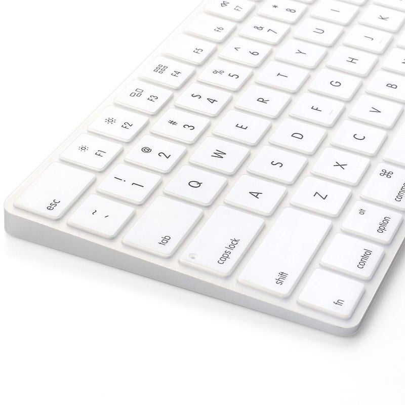 ProElife Ultra Thin Silicone Keyboard Protector Cover Skin for Apple Magic Keyboard & Magic Keyboard 2 (U.S Version, Model: MLA22L/A-A1644, Without Numeric Keypad) (White) - Image 3